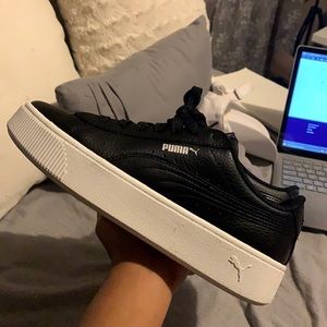 Puma leather low top platform sneakers